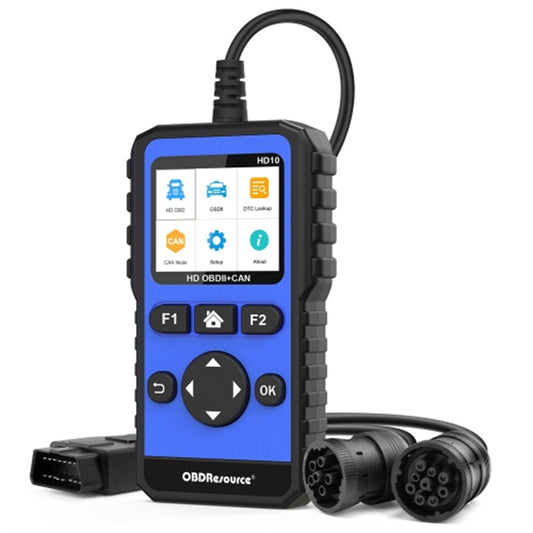 OBDRESOURCE HD10 Heavy Duty Truck & Car 2 in 1 Code Reader Universal Vehicle Diagnostic Tools