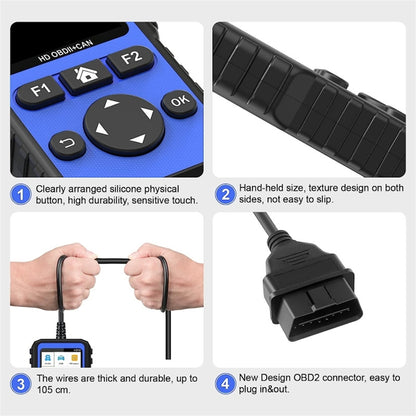 OBDRESOURCE HD10 Heavy Duty Truck & Car 2 in 1 Code Reader Universal Vehicle Diagnostic Tools