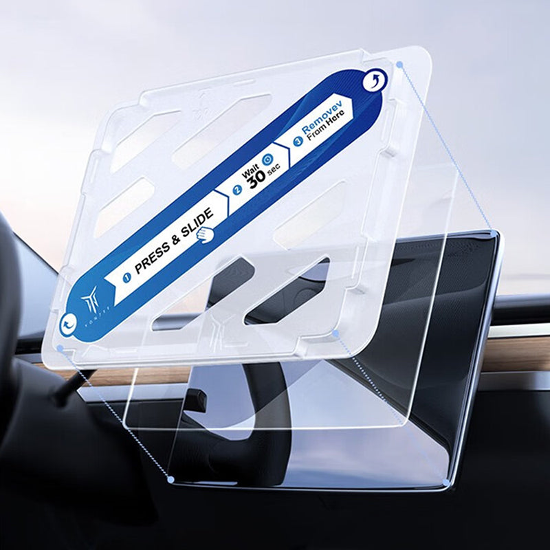 Tempered Glass Screen Protector for Tesla Model 3 / Y Dashboard Car Navigation Touchscreen Automatic Alignment Protective Film