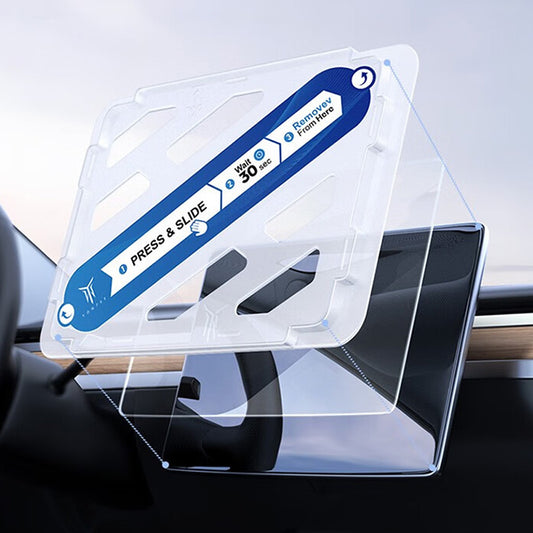 Tempered Glass Screen Protector for Tesla Model 3 / Y Dashboard Car Navigation Touchscreen Automatic Alignment Protective Film