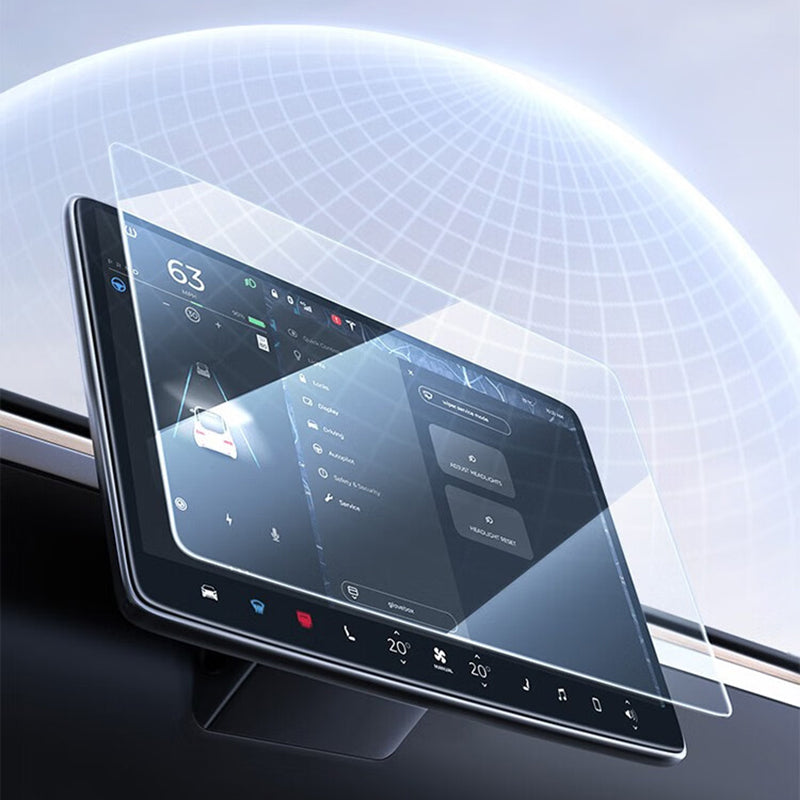 Tempered Glass Screen Protector for Tesla Model 3 / Y Dashboard Car Navigation Touchscreen Automatic Alignment Protective Film