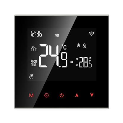 WT100 Tuya Smart WiFi Thermostat Water Floor, Electric Heating Thermostat Wall-Mounted LCD Temperature Controller Support APP / Voice Control