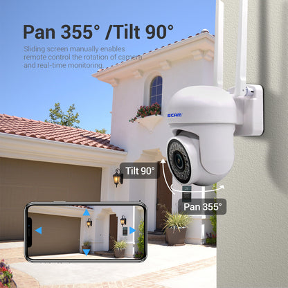 ESCAM PVR007 H.265 3MP HD Full Color Camera Night Vision Motion Detection IP Camera Sound Alarm 128G WiFi Camera