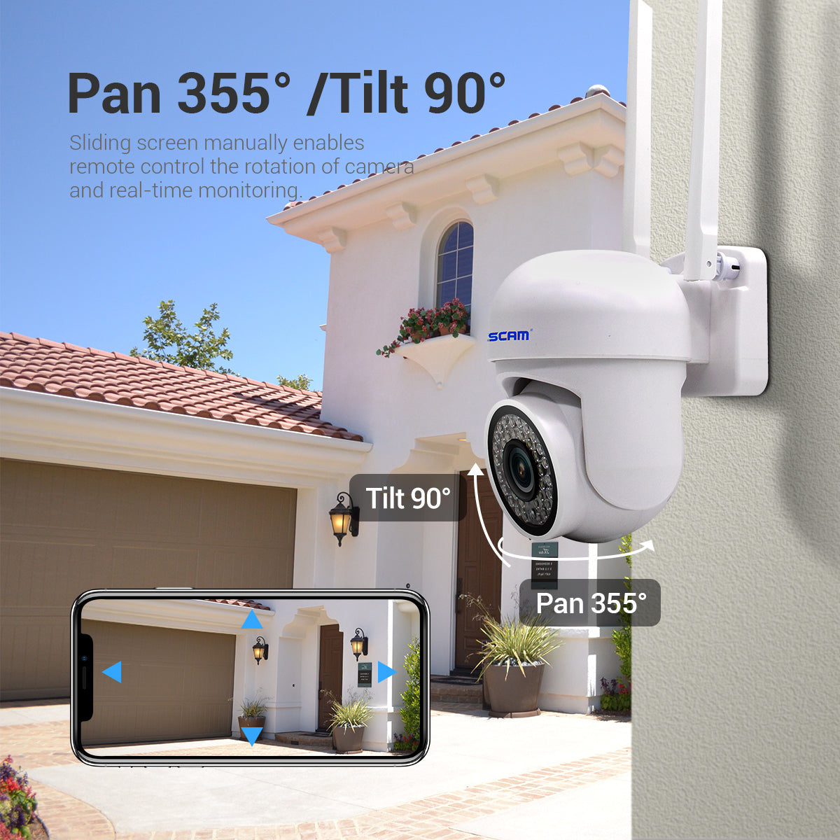 ESCAM PVR007 H.265 3MP HD Full Color Camera Night Vision Motion Detection IP Camera Sound Alarm 128G WiFi Camera