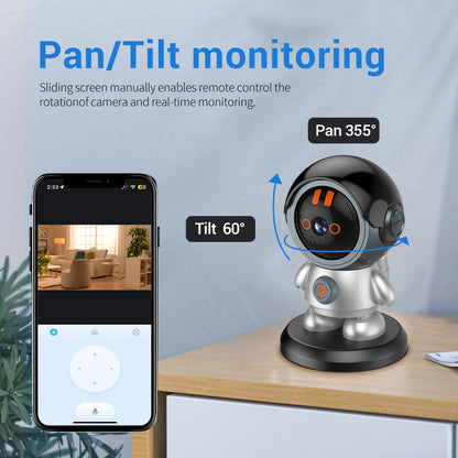 ESCAM PT302 3MP 1296P One Click Call Robotman H.265 WiFi IP Camera Home Security CCTV