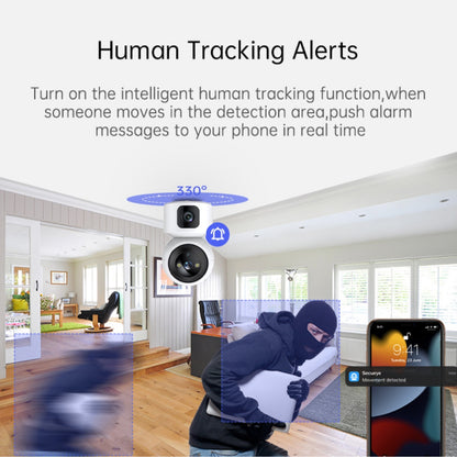 SK-ZAQ-8 HD Smart WiFi Camera Dual Lens Camera Monitor Full Color Night Vision Camera for Home Security