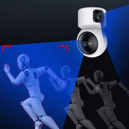 SK-ZAQ-8 HD Smart WiFi Camera Dual Lens Camera Monitor Full Color Night Vision Camera for Home Security
