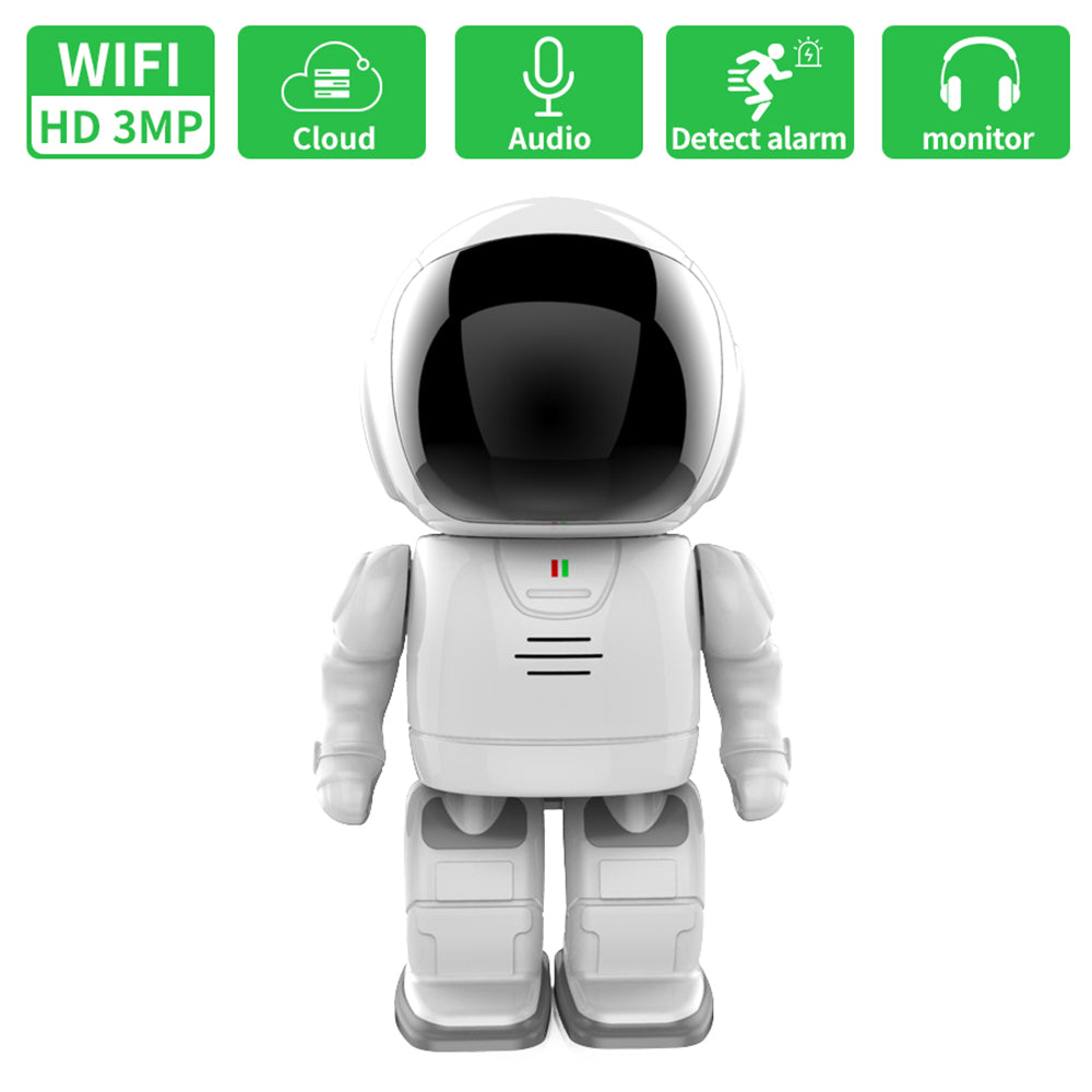 A380 Spaceman Shape 360 Degree Rotation Camera Home Surveillance HD Two-Way Voice Remote WiFi Camera