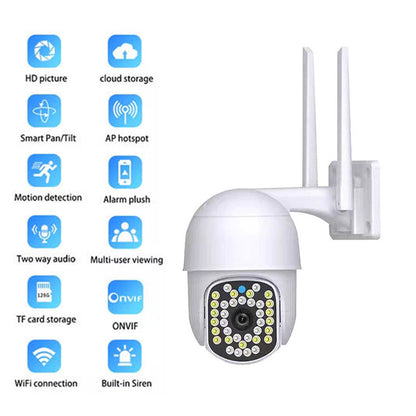 Outdoor HD Monitor Camera Wide Angle Rotating Two Way Voice WiFi Camera for Home Security