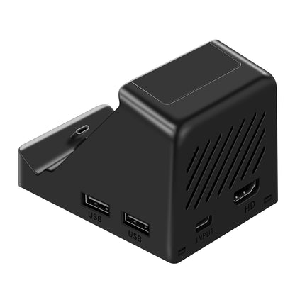 6317 For Nintendo Switch 1x USB 3.0 + 2x USB 2.0 Output Mini HD Video Conversion Dock with Cooling Fan