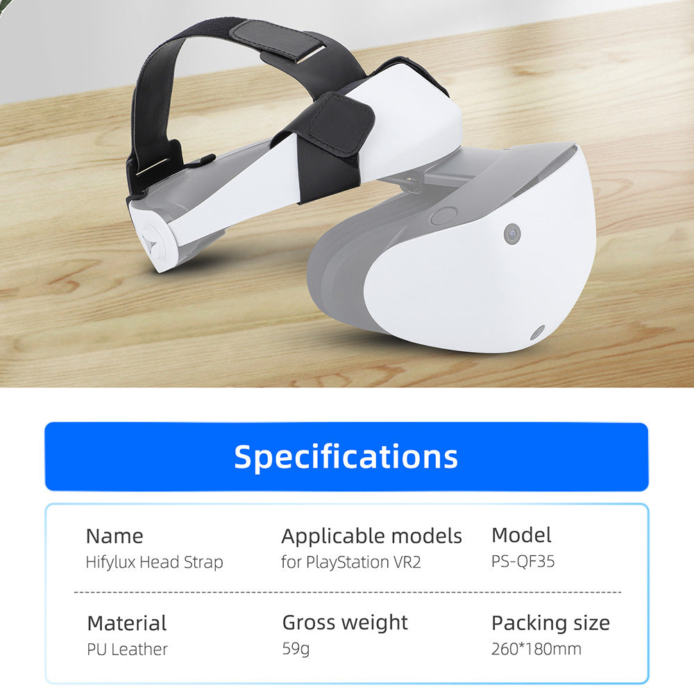 HILUX PS-QF35 For PlayStation VR2 Pressure Relief Headband PU Leather Adjustable Head Strap VR Accessories