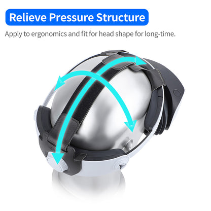 HILUX PS-QF35 For PlayStation VR2 Pressure Relief Headband PU Leather Adjustable Head Strap VR Accessories