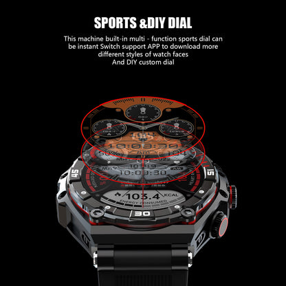 CT18 1.43 AMOLED Screen Watch Heart Rate Intelligent Monitoring Waterproof Sports Smart Bracelet