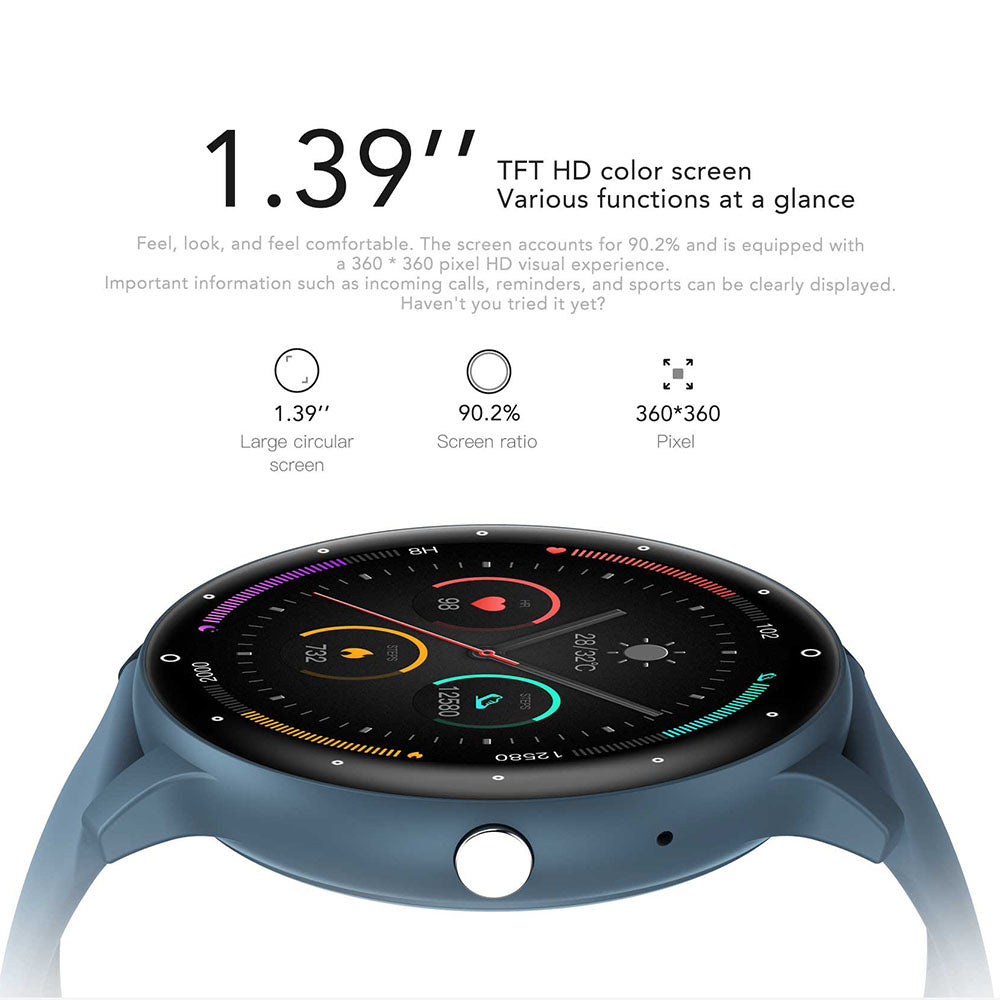 ZL02PRO IP67 Waterproof 1.39 Touch Screen Sports Bracelet Heart Rate Monitor Smart Watch