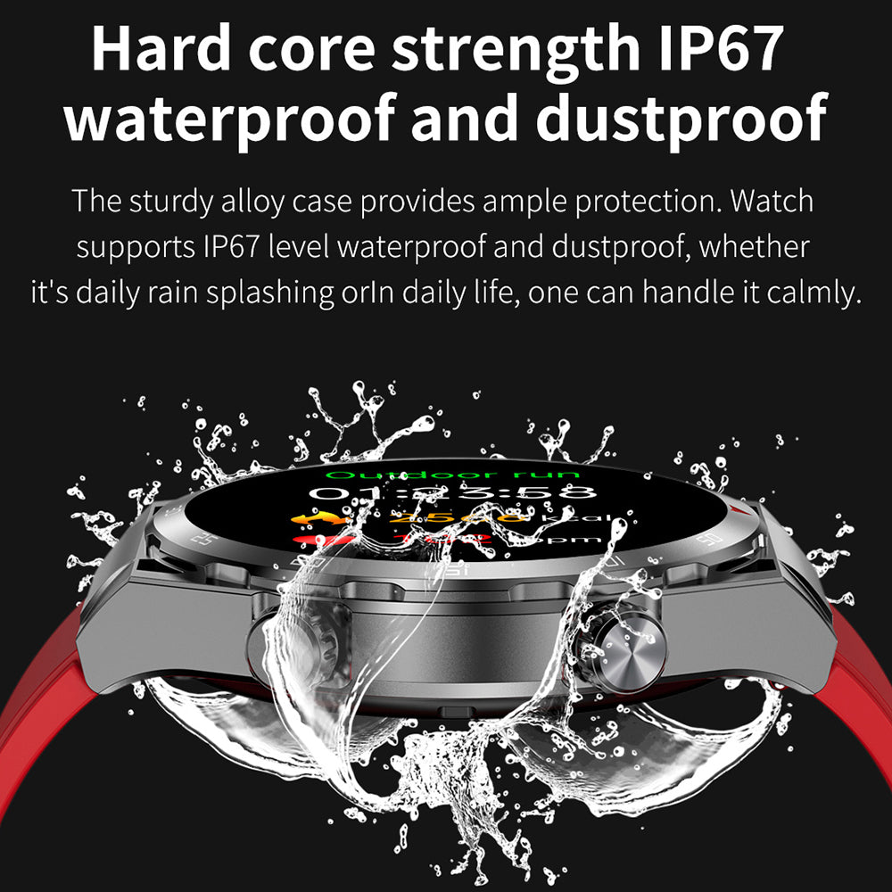T80 Silicone Strap Bluetooth Calling Smart Bracelet Non-invasive Blood Glucose Test Health Monitoring Smart Watch