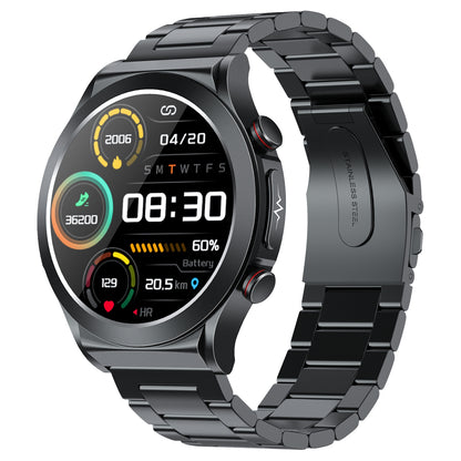 TK21P ECG Pulse Physiotherapy Blood Sugar Monitor Smart Watch IP67 Waterproof Sports Bracelet, Steel Strap