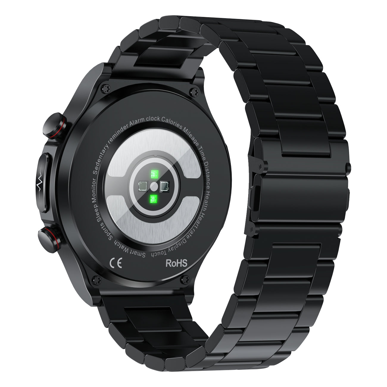 TK21P ECG Pulse Physiotherapy Blood Sugar Monitor Smart Watch IP67 Waterproof Sports Bracelet, Steel Strap