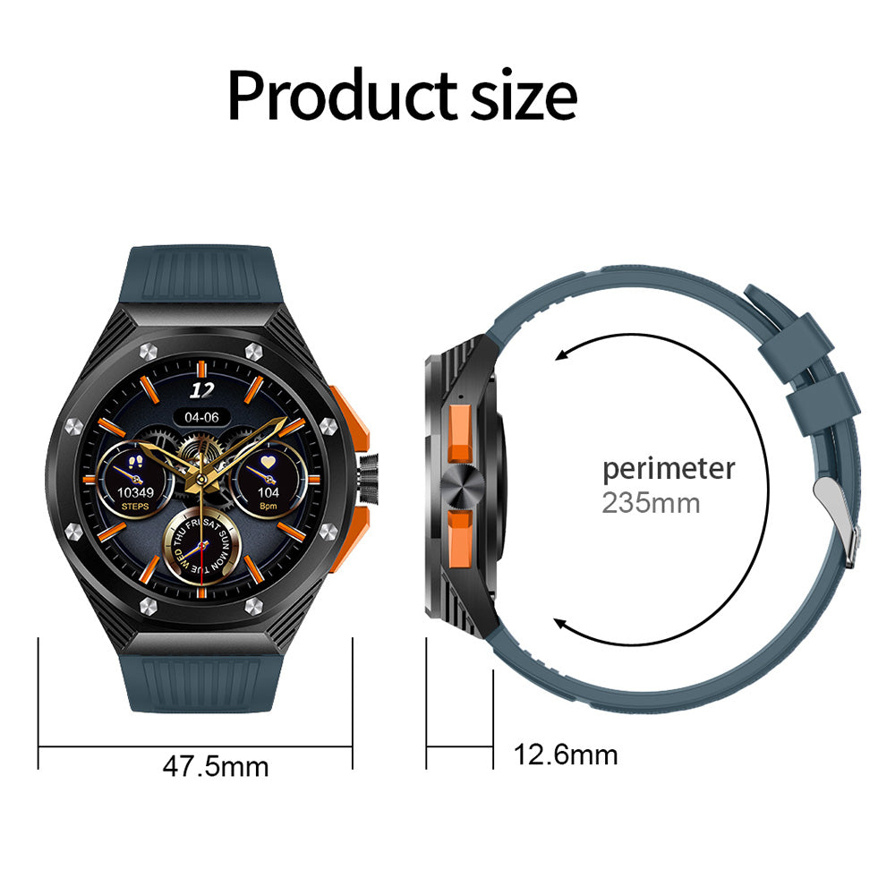 HT8 1.46 inch Health Monitoring Smart Watch with Encoder Bluetooth Call IP67 Waterproof Smartwatch