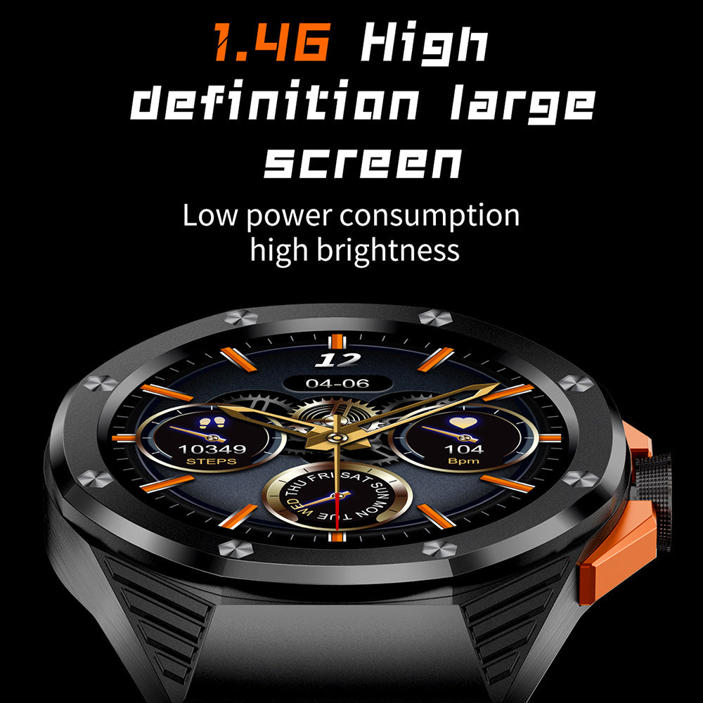HT8 1.46 inch Health Monitoring Smart Watch with Encoder Bluetooth Call IP67 Waterproof Smartwatch