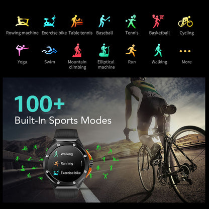 HT8 1.46 inch Health Monitoring Smart Watch with Encoder Bluetooth Call IP67 Waterproof Smartwatch