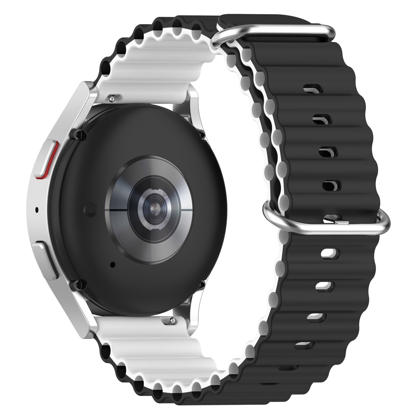 For Huami Amazfit GTS 4 / GTS 4 Mini / GTS 3 Dual Color Silicone Watch Strap 20mm Wave Design Adjustable Wrist Band
