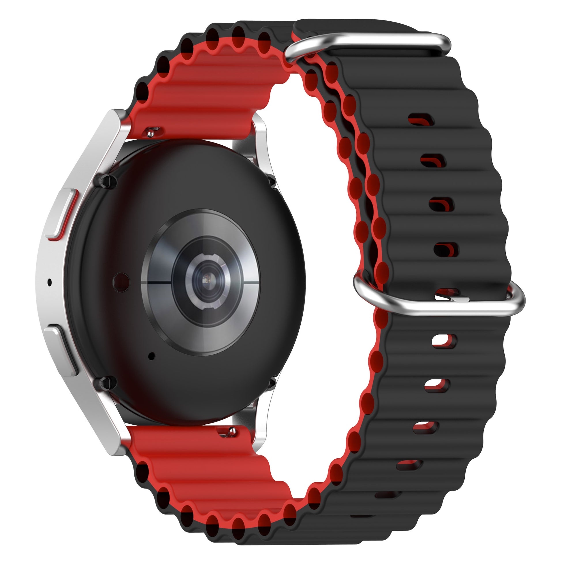 For Huami Amazfit GTS 4 / GTS 4 Mini / GTS 3 Dual Color Silicone Watch Strap 20mm Wave Design Adjustable Wrist Band