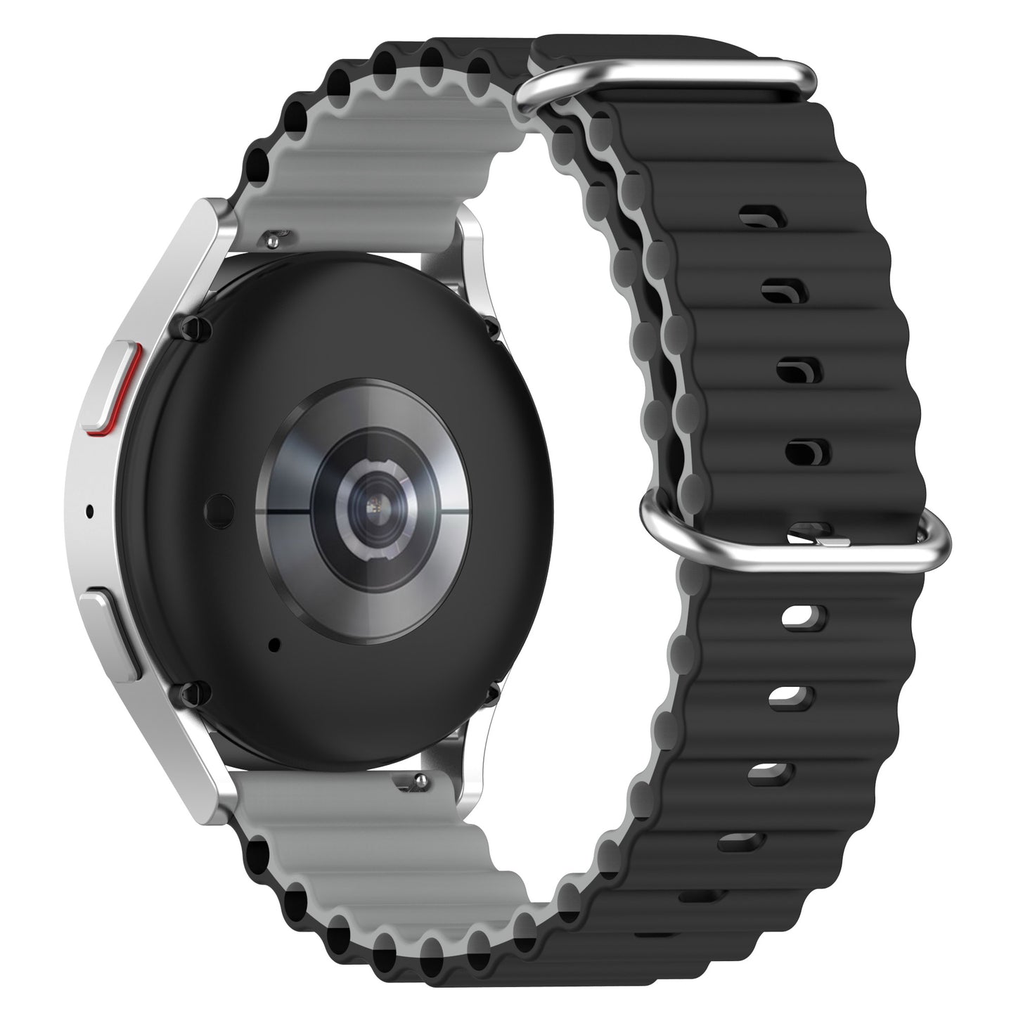 For Huami Amazfit GTS 4 / GTS 4 Mini / GTS 3 Dual Color Silicone Watch Strap 20mm Wave Design Adjustable Wrist Band