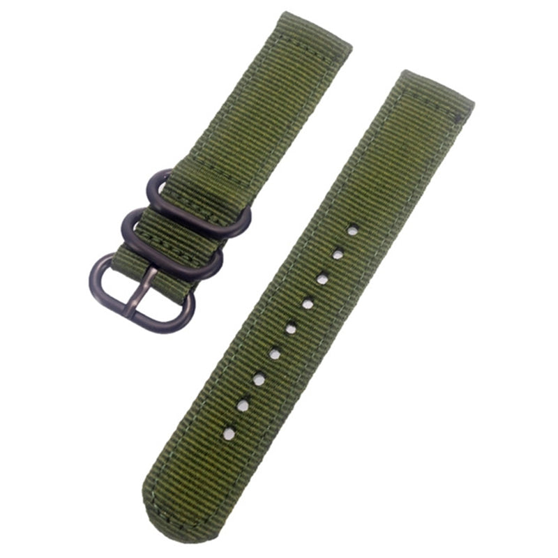 22mm Universal Smartwatch Nylon Wrist Band 3 Buckles Replacement Watch Strap (Straight Pin)