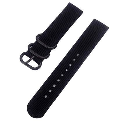22mm Universal Smartwatch Nylon Wrist Band 3 Buckles Replacement Watch Strap (Straight Pin)