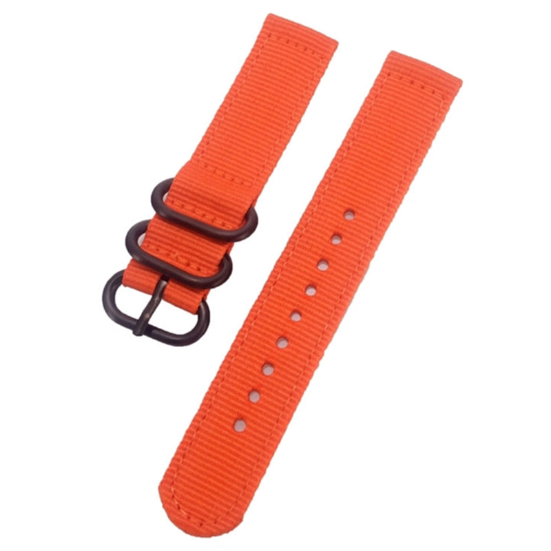 22mm Universal Smartwatch Nylon Wrist Band 3 Buckles Replacement Watch Strap (Straight Pin)