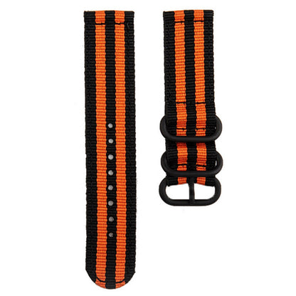 22mm Universal Smartwatch Nylon Wrist Band 3 Buckles Replacement Watch Strap (Straight Pin)