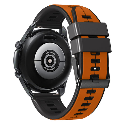 For Huawei Watch Buds / GT 3 SE / GT 3 Pro 46mm Dual Color Watch Band 22mm Silicone Watch Strap