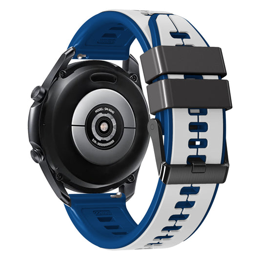 For Huawei Watch Buds / GT 3 SE / GT 3 Pro 46mm Dual Color Watch Band 22mm Silicone Watch Strap