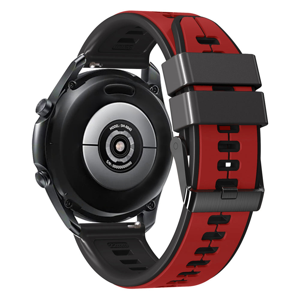 For Huawei Watch Buds / GT 3 SE / GT 3 Pro 46mm Dual Color Watch Band 22mm Silicone Watch Strap