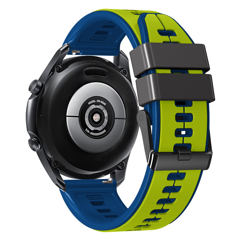 For Huawei Watch Buds / GT 3 SE / GT 3 Pro 46mm Dual Color Watch Band 22mm Silicone Watch Strap