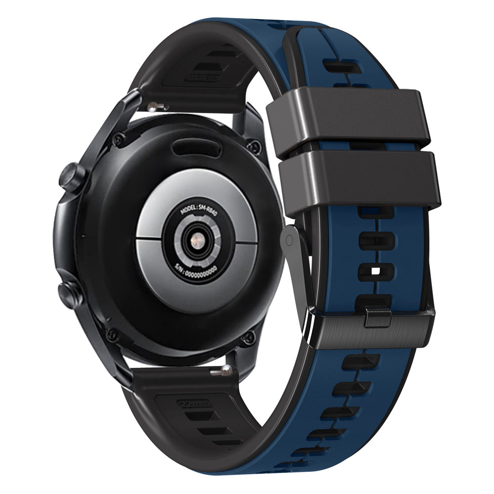 For Huawei Watch Buds / GT 3 SE / GT 3 Pro 46mm Dual Color Watch Band 22mm Silicone Watch Strap