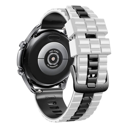 For Huawei Watch Buds / GT3 SE / GT3 Pro 46mm Dual Color Watch Band 22mm Wave Grain Silicone Wrist Strap