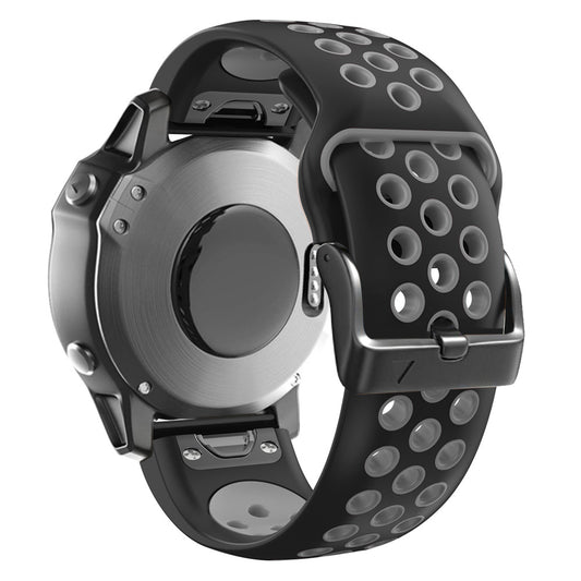 For Huami Amazfit Falcon / Coros Vertix / Garmin Fenix 7 Quick Release Watch Band Dual Color Silicone Wrist Strap
