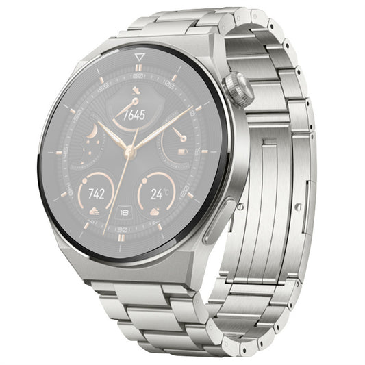 For Huawei Watch Buds / GT3 SE / GT3 Pro Titanium Steel Watch Band 22mm 3-Bead Metal Sports Strap