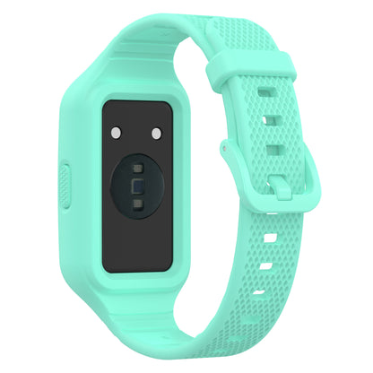 For Huawei Band 6 / 7 / 8 Sports Silicone Watch Band with Case Cover