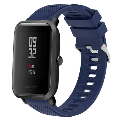 For Samsung Galaxy Watch3 45mm / Galaxy Watch 46mm / Huami Amazfit Pace Silicone Watch Band Textured 22mm Wrist Strap