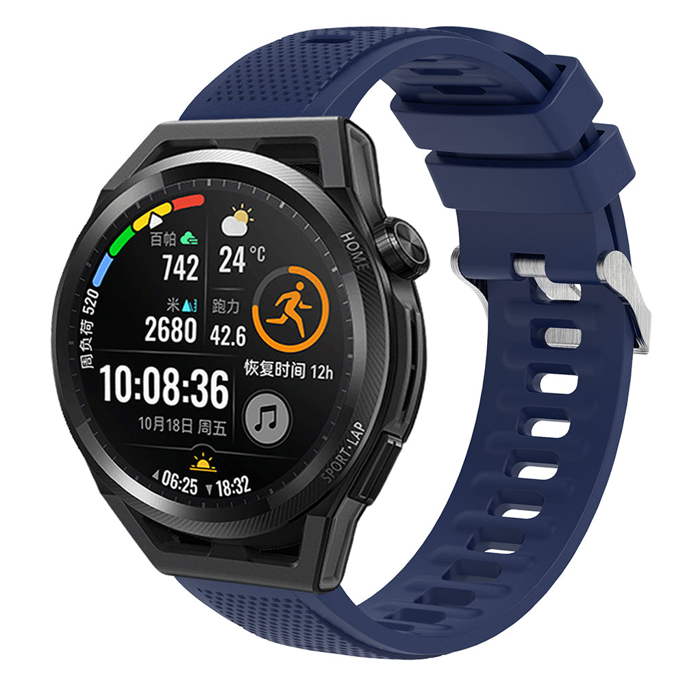 For Samsung Galaxy Watch3 45mm / Galaxy Watch 46mm / Huami Amazfit Pace Silicone Watch Band Textured 22mm Wrist Strap