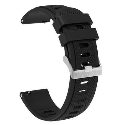 For Samsung Galaxy Watch3 45mm / Galaxy Watch 46mm / Huami Amazfit Pace Silicone Watch Band Textured 22mm Wrist Strap