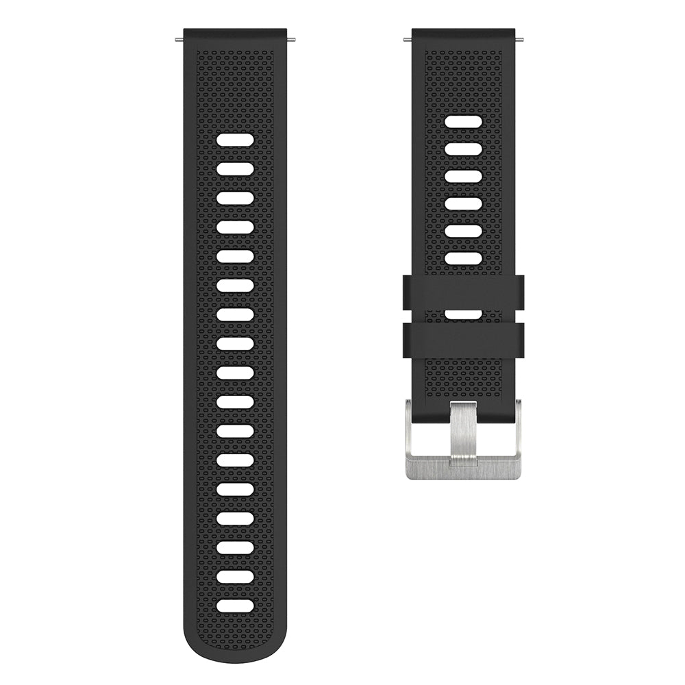 For Samsung Galaxy Watch3 45mm / Galaxy Watch 46mm / Huami Amazfit Pace Silicone Watch Band Textured 22mm Wrist Strap