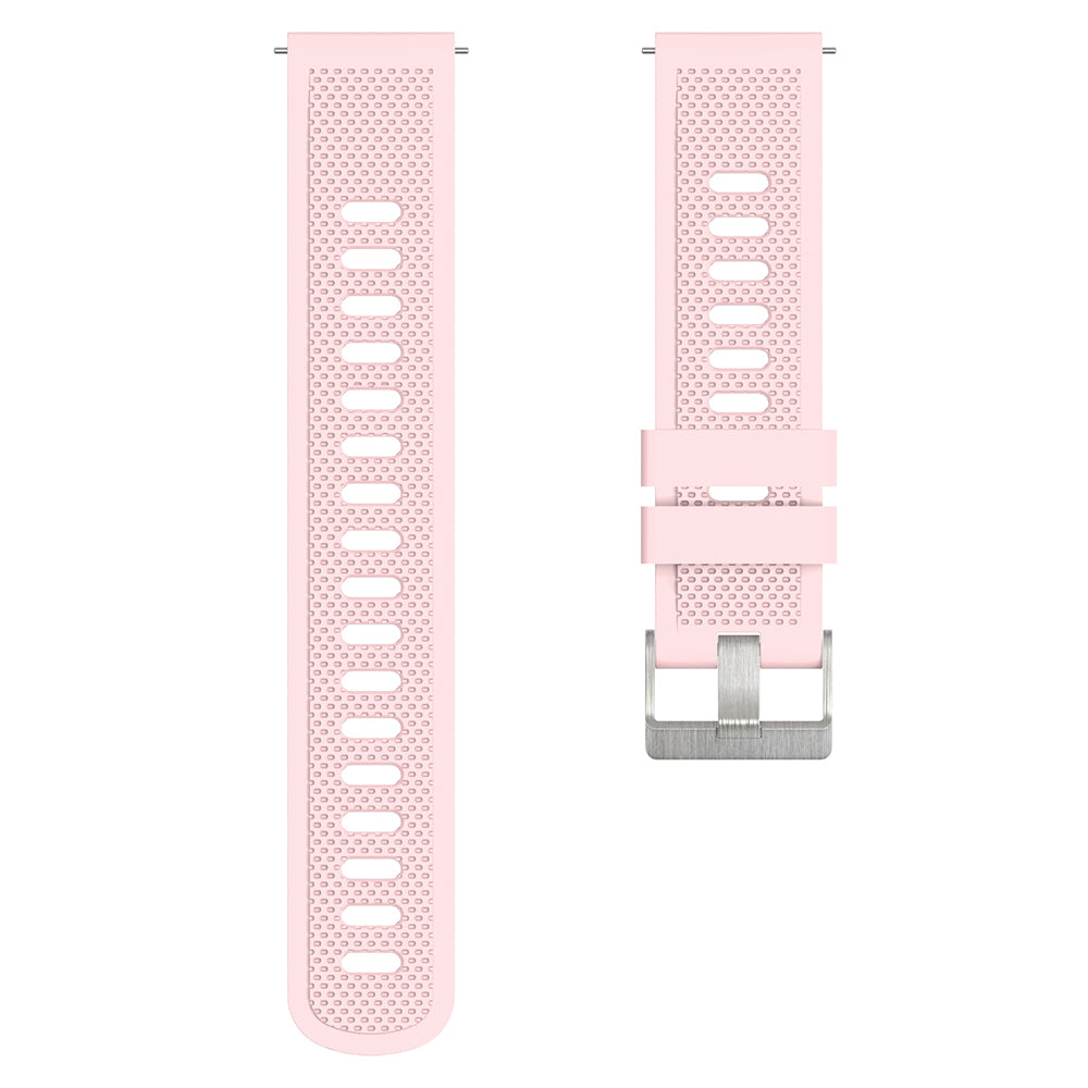 For Samsung Galaxy Watch3 45mm / Galaxy Watch 46mm / Huami Amazfit Pace Silicone Watch Band Textured 22mm Wrist Strap