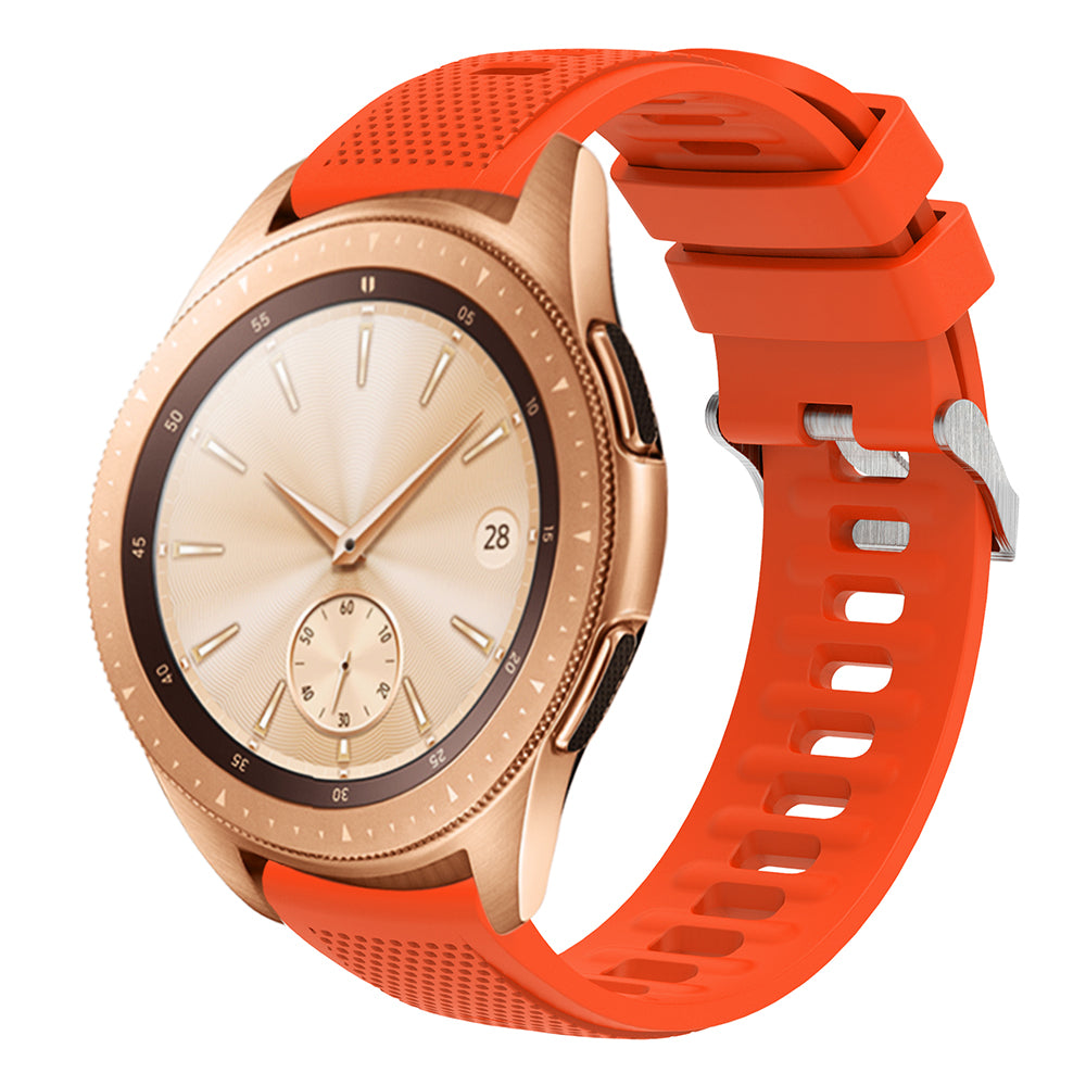For Samsung Galaxy Watch3 45mm / Galaxy Watch 46mm / Huami Amazfit Pace Silicone Watch Band Textured 22mm Wrist Strap