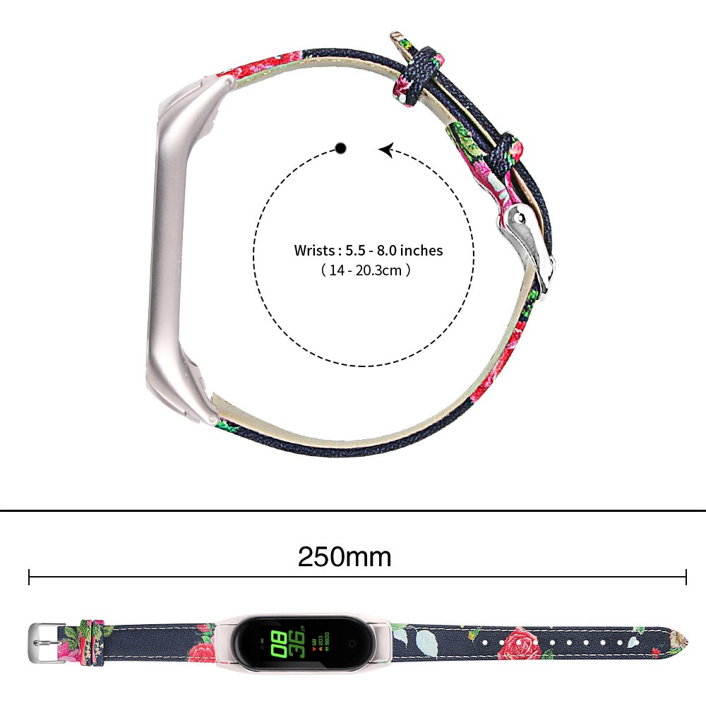 For Xiaomi Smart Band 8 Watch Bands Genuine Cowhide Leather Straps with Silver Watch Case