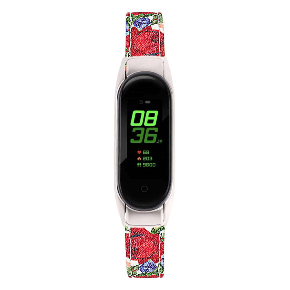 For Xiaomi Smart Band 8 Watch Bands Genuine Cowhide Leather Straps with Silver Watch Case