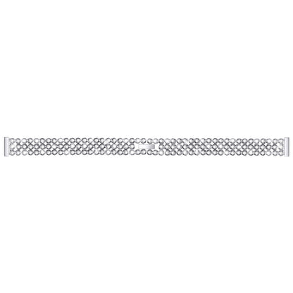 For Xiaomi Smart Band 8 Rhinestone Decor Stainless Steel  Strap Replacement Smartwatch Wrist Band