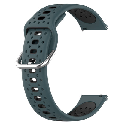 Silicone Watch Band for Samsung Galaxy Watch6 40mm 44mm / Watch6 Classic 43mm 47mm / Watch 5 40mm 44mm / Watch4 40mm 44mm , 20mm Dual-color Straps